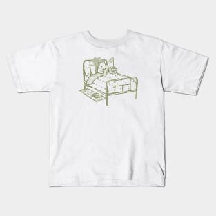 Squirrel Reading in Bed Kids T-Shirt